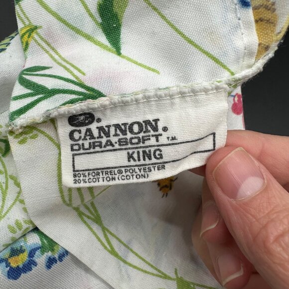 Vintage King Size Pillowcases Floral Wildflower Botanical Butterfly USA 1980s - Picture 4 of 7